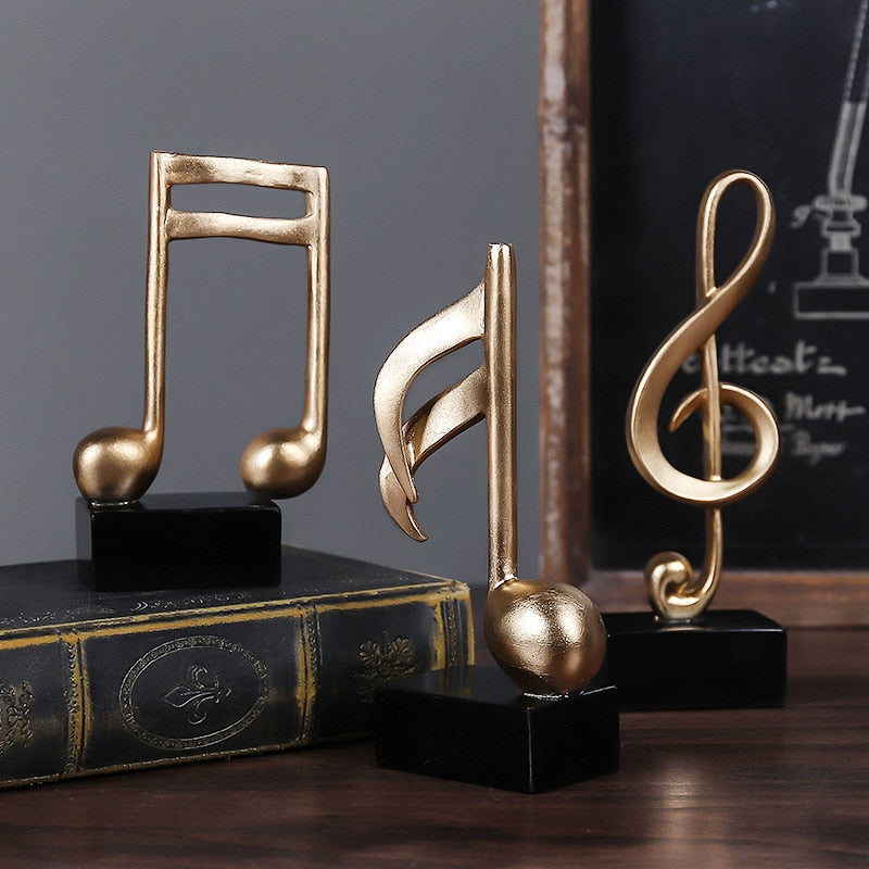 SCULPTURE D'ART EN RÉSINE, NOTE DE MUSIQUE