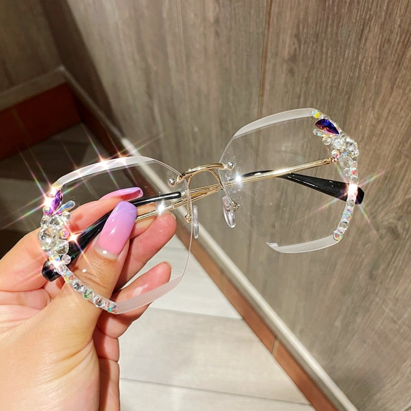 RIMLESS DIAMOND SUNGLASSES