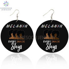 Charger l&#39;image dans la galerie, BOUCLES D&#39;OREILLES EN BOIS REINE NATURELLE
