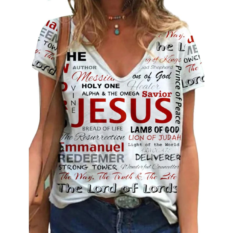 PRINTED V-NECK T-SHIRT 
