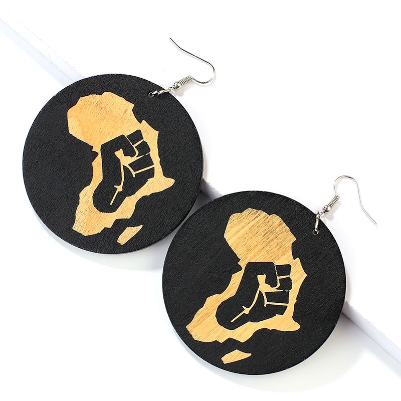 ETHNIC WOODEN EARRINGS