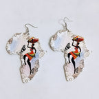HEART-SHAPED WOODEN EARRINGS 