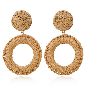 RATTAN KNITTED EARRINGS