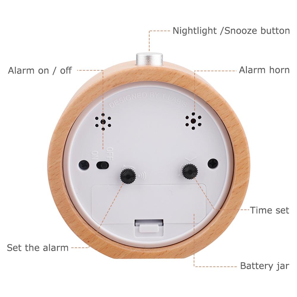 SMALL HANDMADE WOODEN ALARM CLOCK 