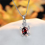 COLLIER DE TORTUE EN PIERRE ARC-EN-CIEL
