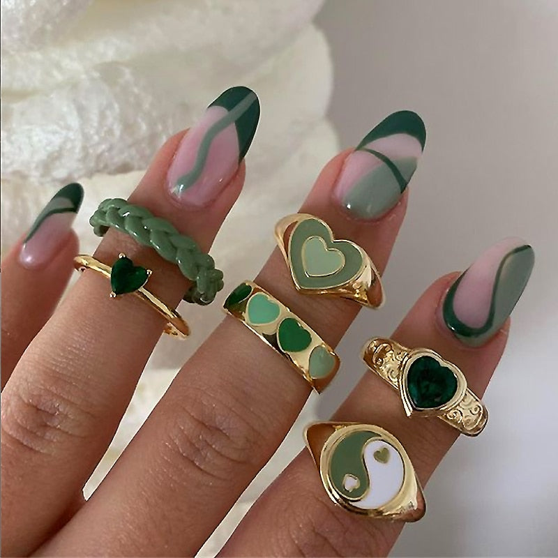 BAGUE EN EMAIL DOUBLE COUCHE VINTAGE
