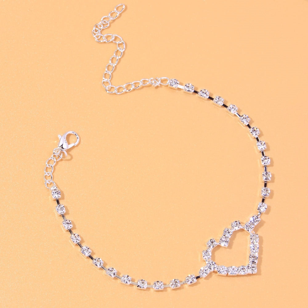 BRACELET DE CHEVILLE EN STRASS - BOSSOUASHOP