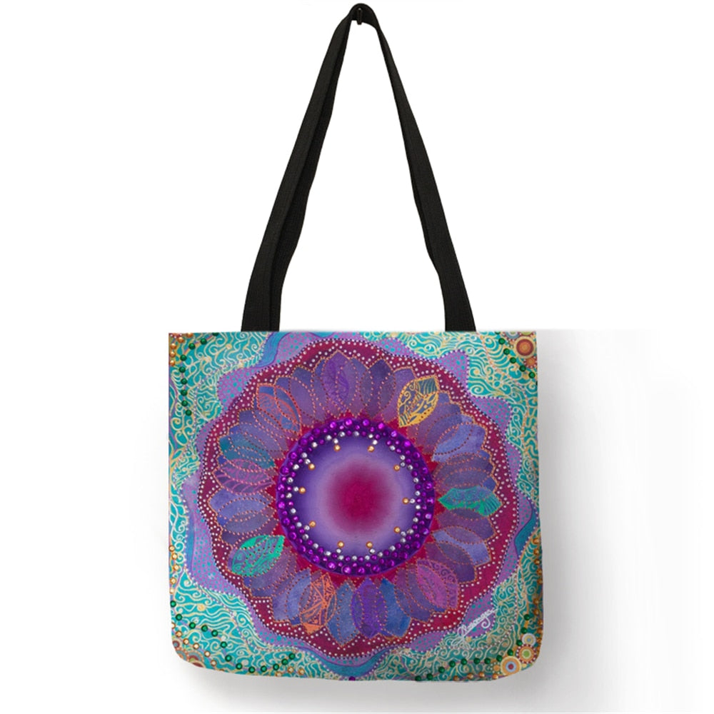 MANDALA FLOWER TOTE BAGS