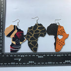 HEART-SHAPED WOODEN EARRINGS 