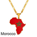 PENDENTIF A MOTIF DE CARTE D'AFRIQUE - BOSSOUASHOP