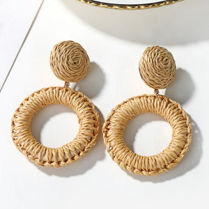 RATTAN KNITTED EARRINGS