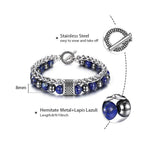 NATURAL MAP STONE BEADED BRACELET