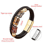 BRACELET CHAKRA EN CUIR POUR HOMMES