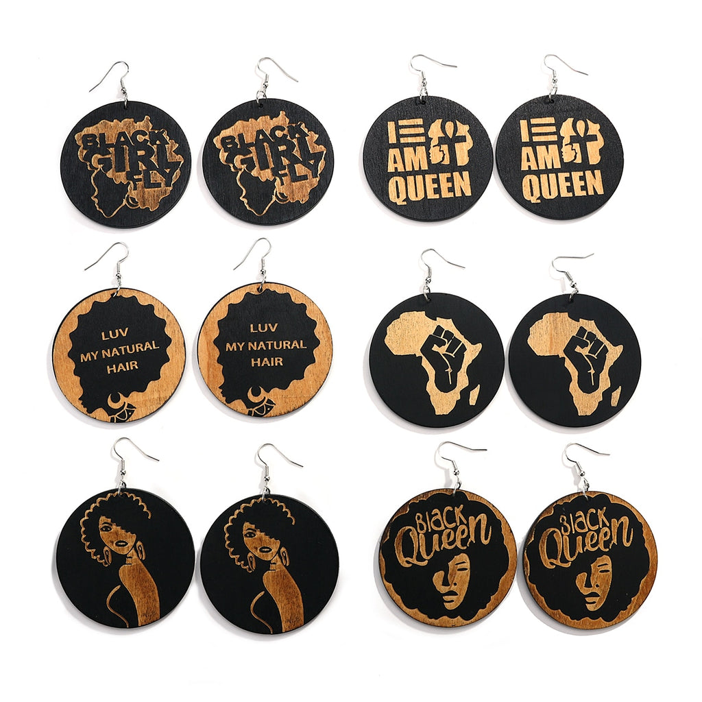 ETHNIC WOODEN EARRINGS