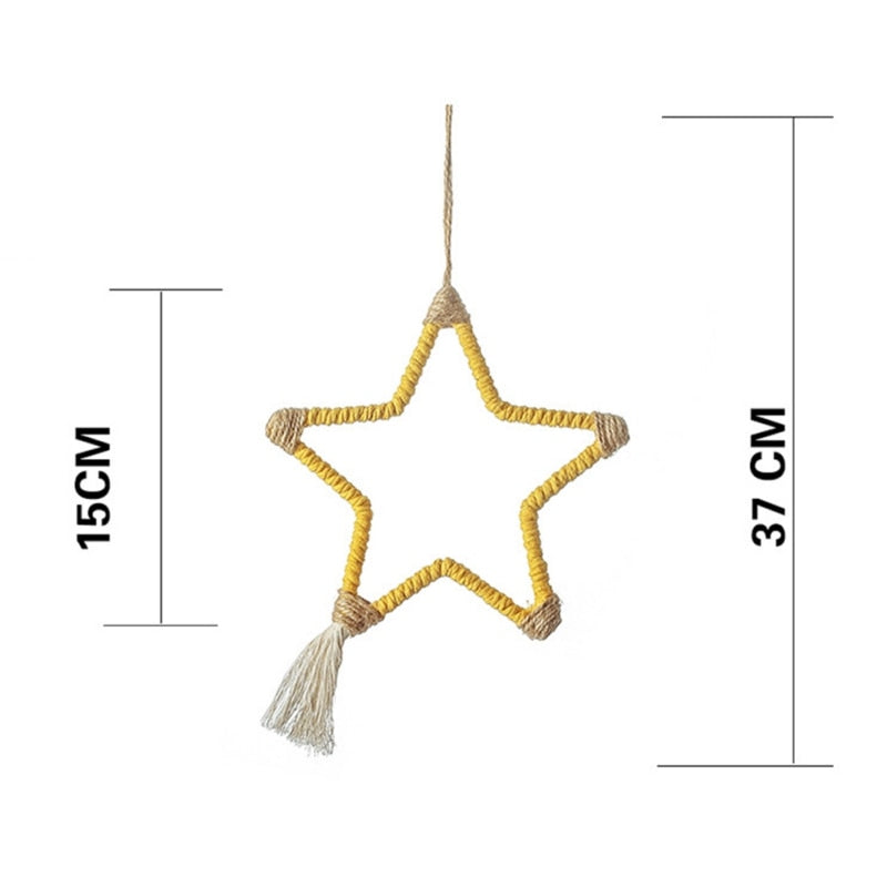TAPISSERIE MURALE SUSPENDUE EN MACRAMÉ. STYLE BOHO. FAIT A LA MAIN