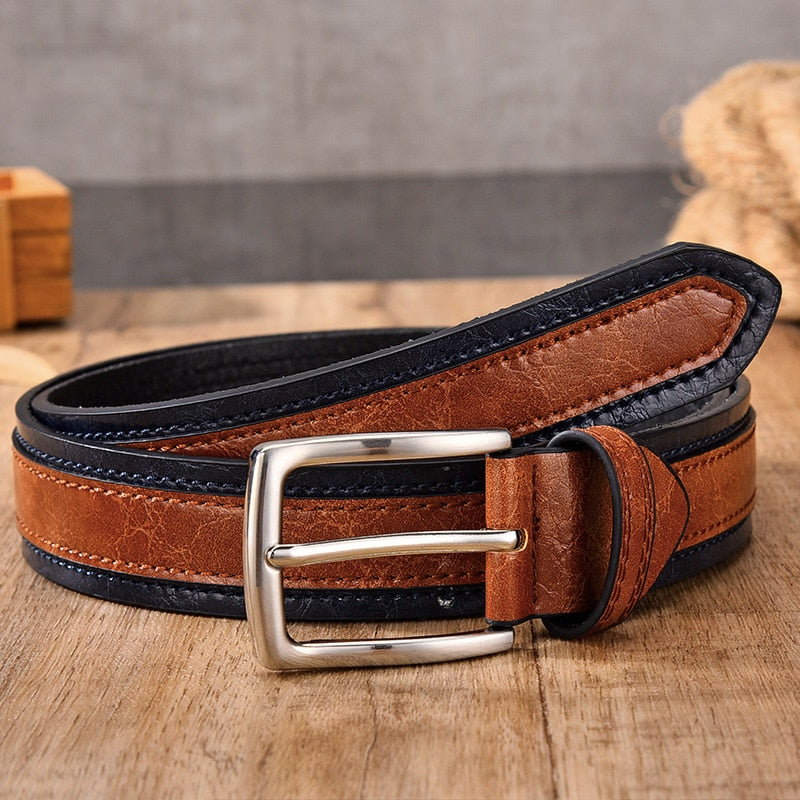 CEINTURE DE STYLISTE EN CUIR PU POUR HOMMES