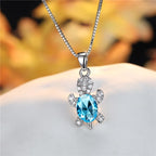 COLLIER DE TORTUE EN PIERRE ARC-EN-CIEL