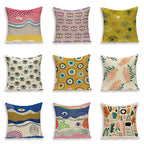 ABSTRACT CUSHION COVER, GEOMETRIC PATTERNS. 