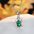 COLLIER DE TORTUE EN PIERRE ARC-EN-CIEL