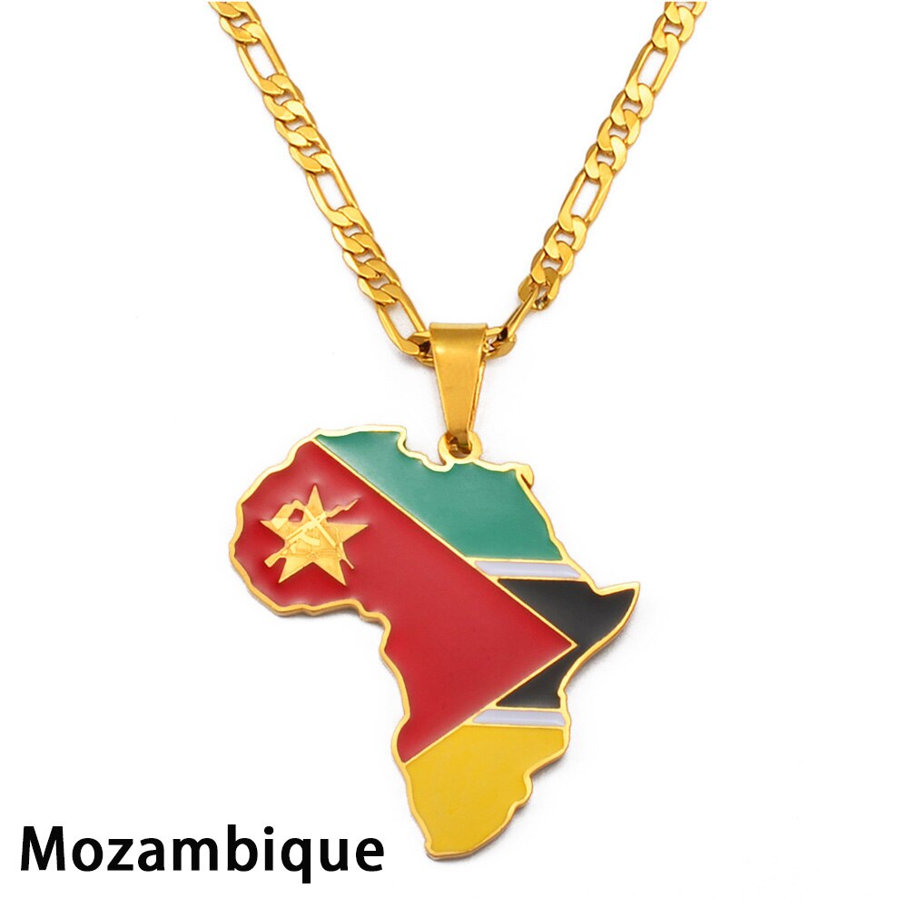 PENDENTIF A MOTIF DE CARTE D'AFRIQUE - BOSSOUASHOP