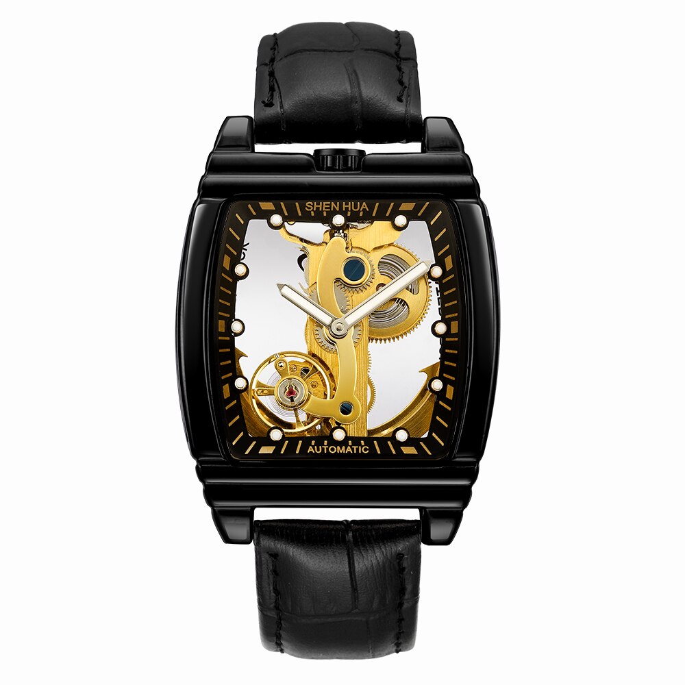 MONTRE MECANIQUE TRANSPARENTE ET AUTOMATIQUE POUR HOMMES - BOSSOUASHOP