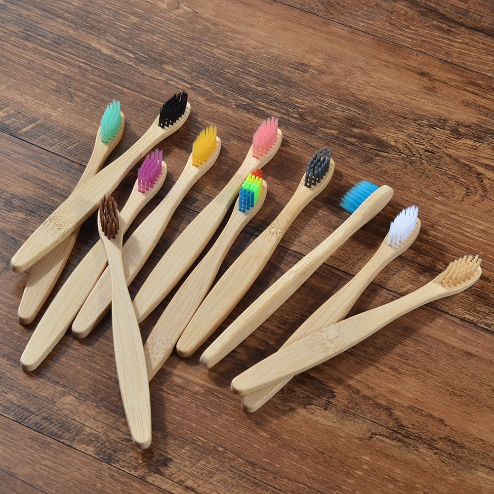 BROSSE A DENTS ÉCOLOGIQUE EN BAMBOU (10 pièces )