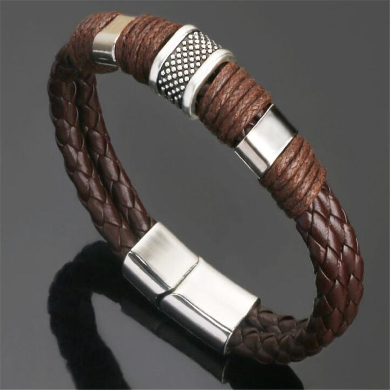 UNISEX GENUINE LEATHER FASHION BRACELET 