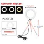 ANNEAU LUMINEUX LED 16cm AVEC TRÉPIED 6 POUCES