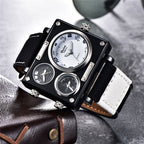 SPORTS QUARTZ WATCH WITH CANVAS STRAP FOR MEN 