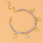 BRACELET DE CHEVILLE EN STRASS - BOSSOUASHOP