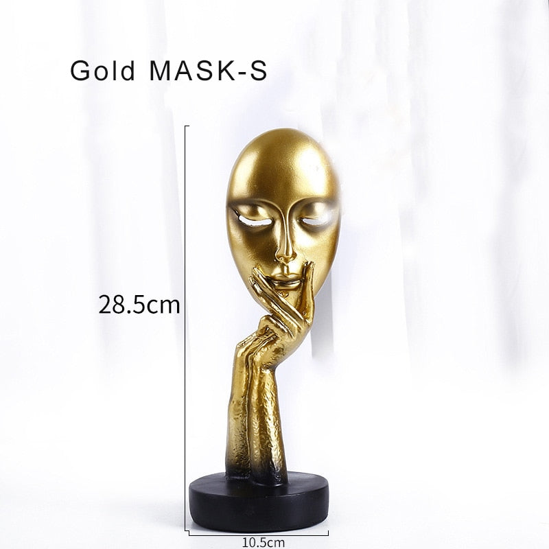ABSTRACT RESIN MASK FIGURINES