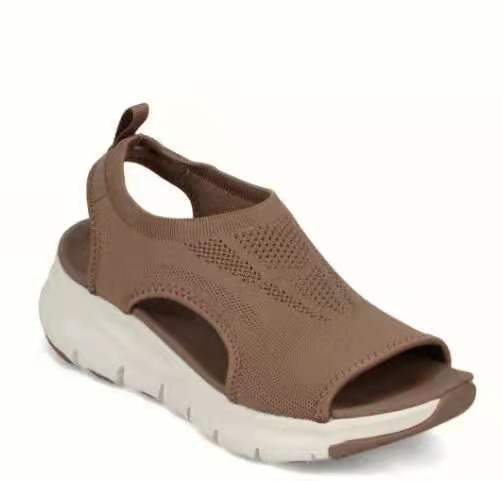 MESH WEDGE SANDALS