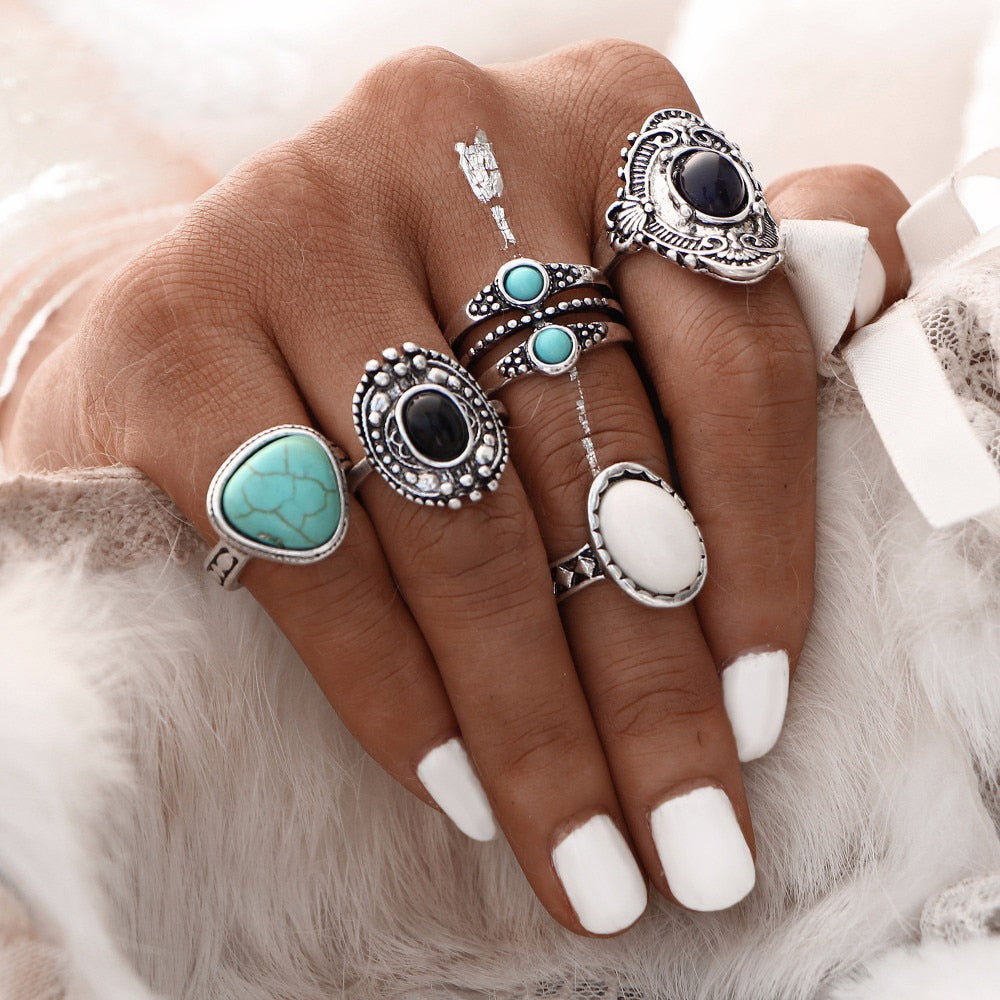 ENSEMBLE DE BAGUES BOHO