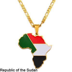 PENDENTIF A MOTIF DE CARTE D'AFRIQUE - BOSSOUASHOP