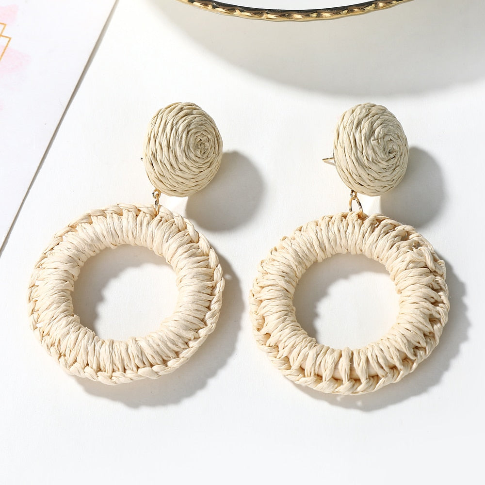 RATTAN KNITTED EARRINGS