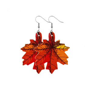 MAPLE LEATHER EARRINGS