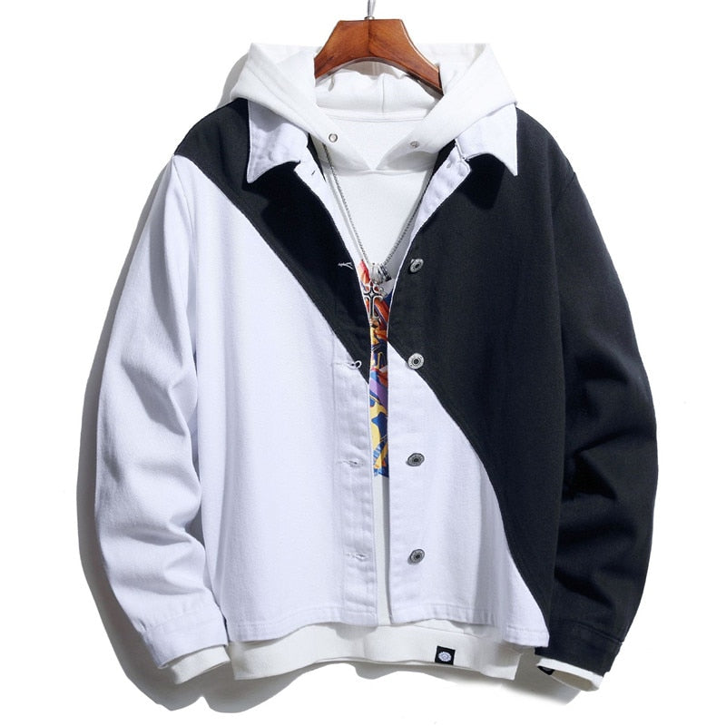 VESTE EN JEAN BICOLORE