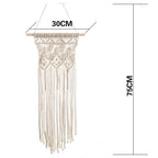 TAPISSERIE MURALE SUSPENDUE EN MACRAMÉ. STYLE BOHO. FAIT A LA MAIN