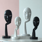 ABSTRACT RESIN MASK FIGURINES