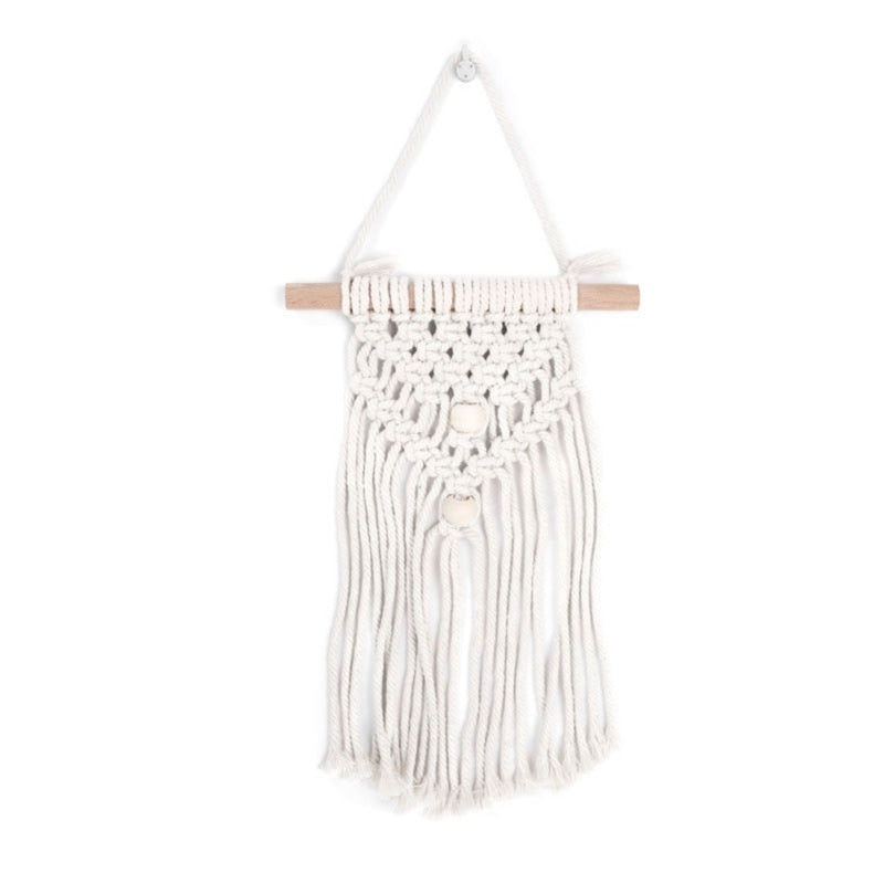 TAPISSERIE MURALE SUSPENDUE EN MACRAMÉ. STYLE BOHO. FAIT A LA MAIN