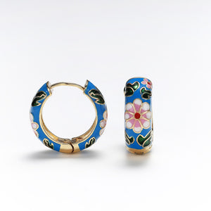 FLOWER HOOP EARRINGS 