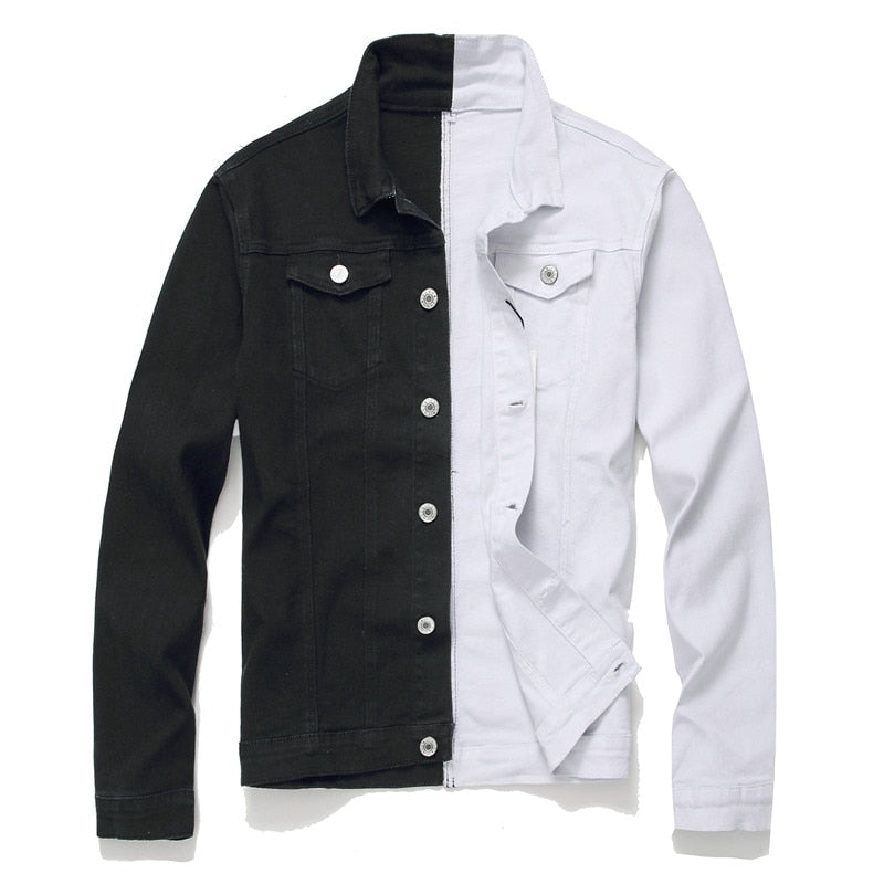 VESTE EN JEAN BICOLORE