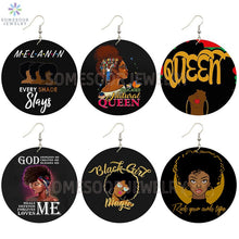 Charger l&#39;image dans la galerie, BOUCLES D&#39;OREILLES EN BOIS REINE NATURELLE
