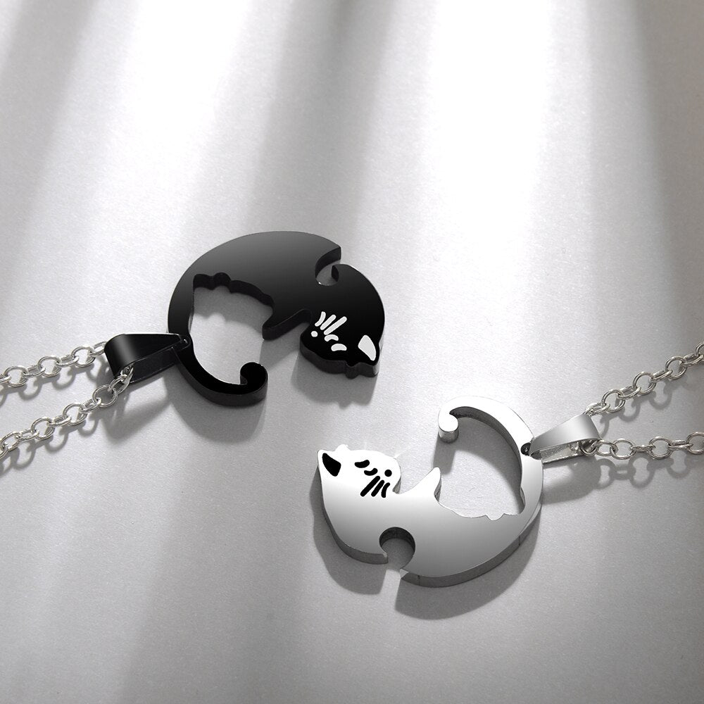 COLLIER - PENDENTIF COEUR DE COUPLE - BOSSOUASHOP