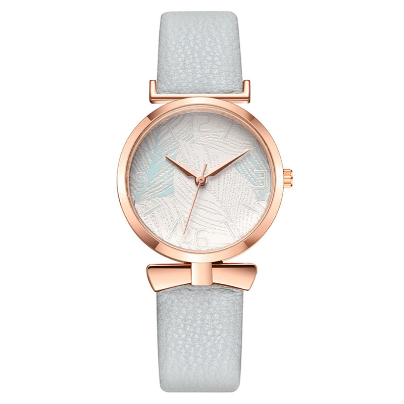 MONTRE IMPRIMÉE FEUILLES D'ARBRE POUR FEMMES