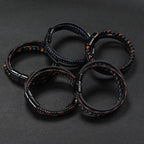 HANDMADE KNITTED LEATHER BRACELET