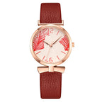 WOMEN'S TREE LEAVES PRINT WATCH