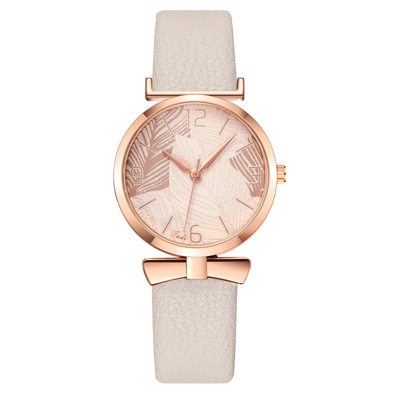 MONTRE IMPRIMÉE FEUILLES D'ARBRE POUR FEMMES