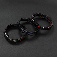 Load image into Gallery viewer, HANDMADE KNITTED LEATHER BRACELET
