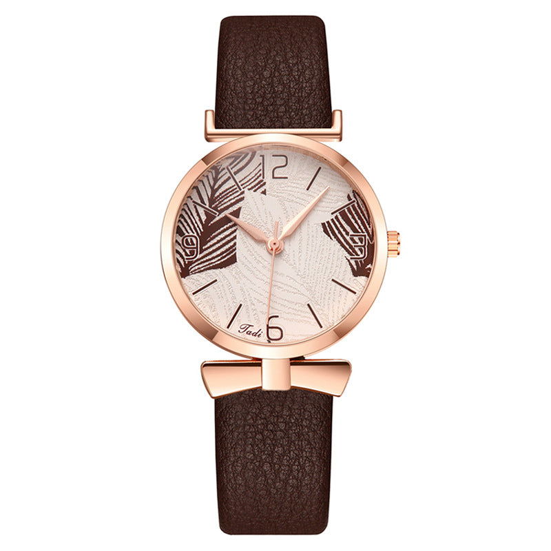 WOMEN'S TREE LEAVES PRINT WATCH
